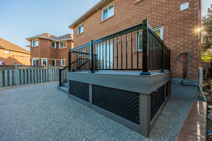 decking installed at the back of the house